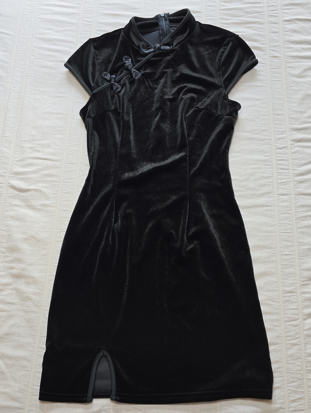 Cheongsam Velvet Dress Women's XS (SEE MEASUREMENTS)